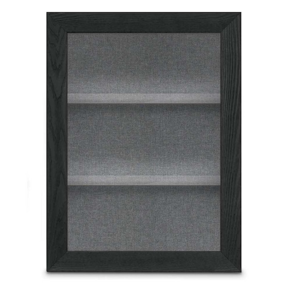 Outdoor Enclosed Combo Board, 42"x32", Black Frame/Burgundy & Burgundy